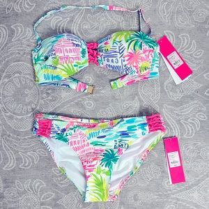 Lilly Pulitzer Sandy Lattice Bandeau Bikini Set